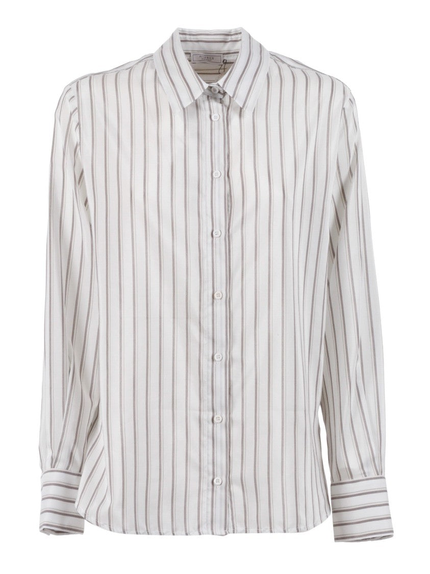 Peserico Blouse Striped Wide Cuff Blouse