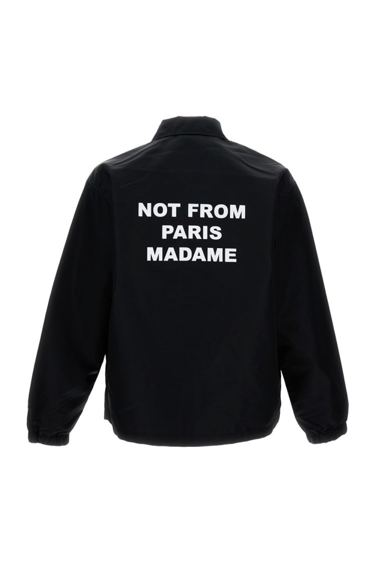 Drôle De Monsieur Pointed Collar Oversized Twill Jacket