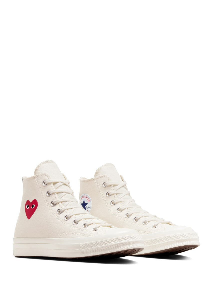 Comme Des Garçons X Converse High-Top Canvas Sneakers With Heart Detail