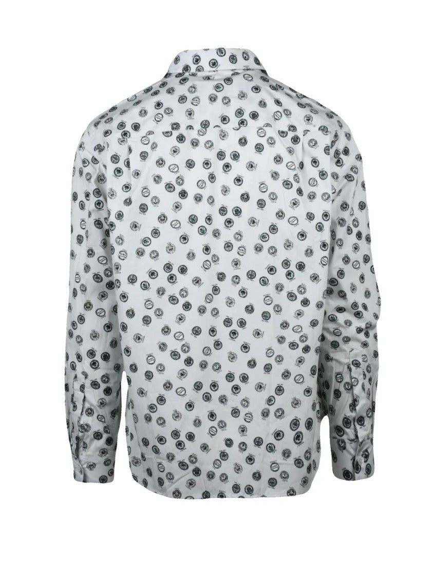 Maison Kitsuné White Cotton Patterned Shirt