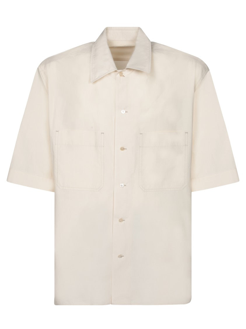 Lemaire Convertible Beige Shirt With Pocket Detail