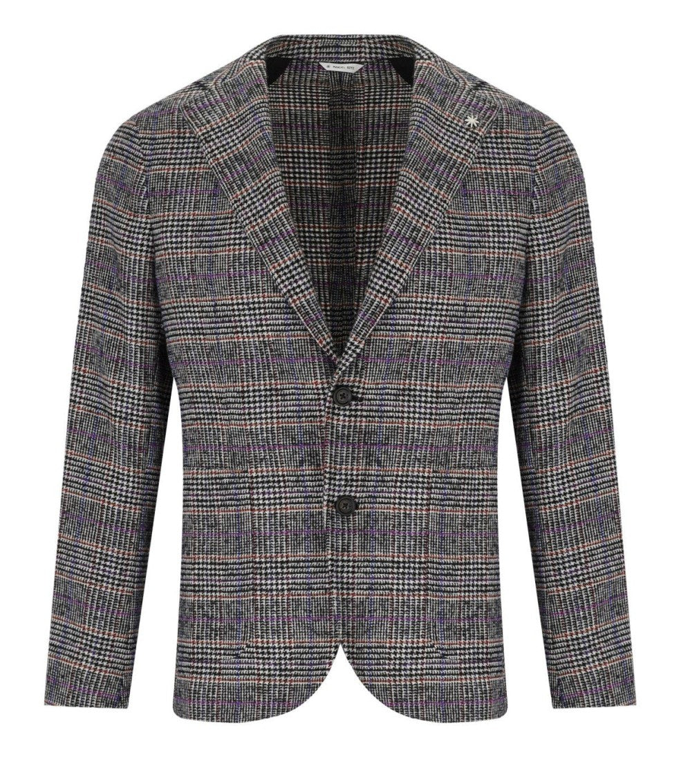 Manuel Ritz Grey Prince Of Wales Single Breasted Jacket