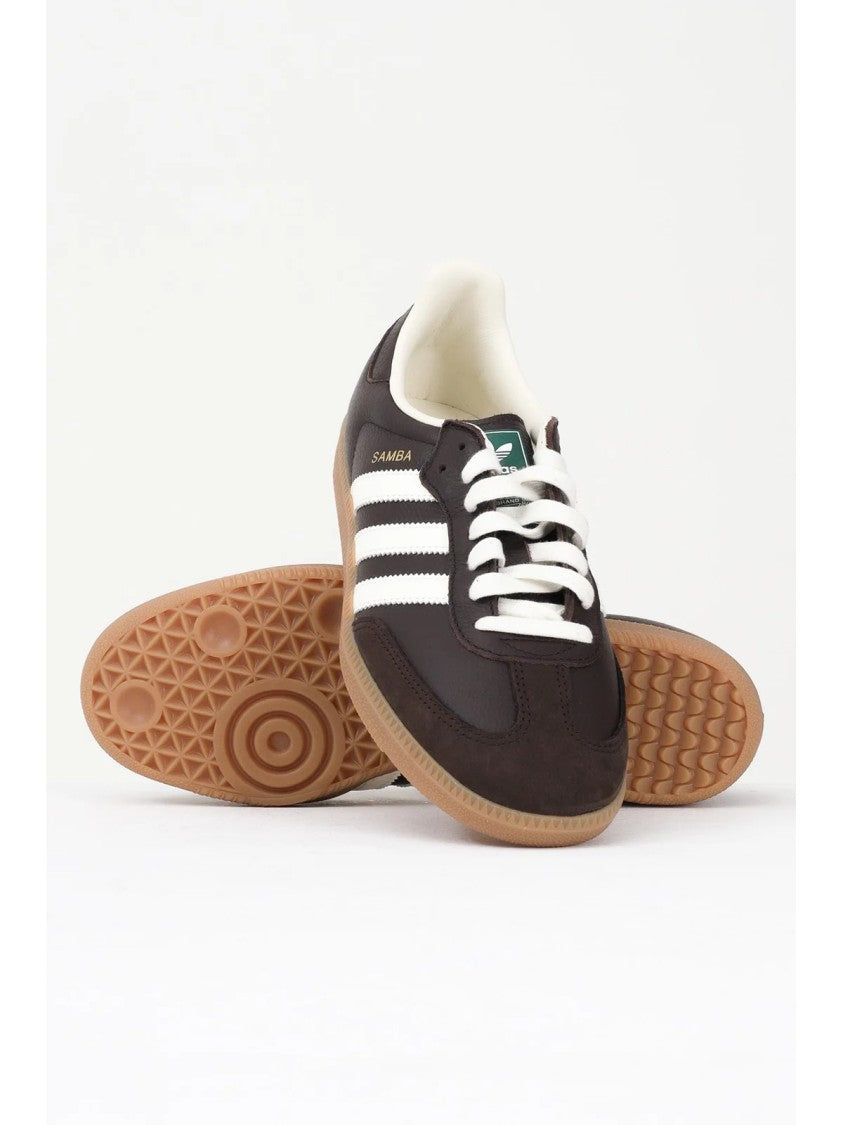Adidas Brown Leather Samba Sneakers