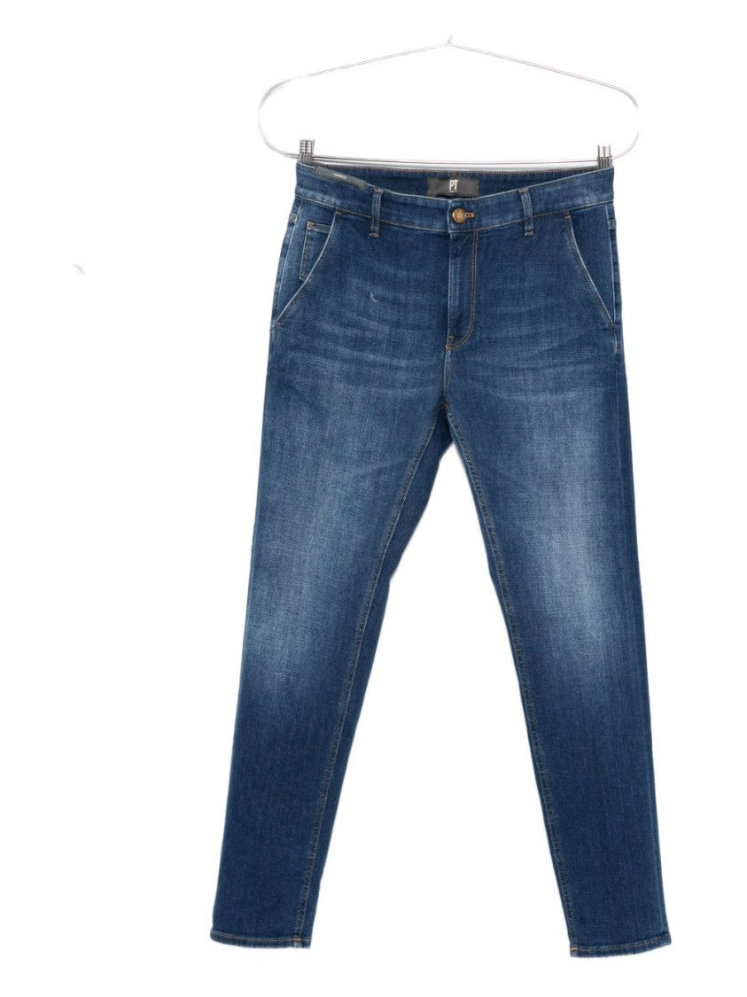 Pt Torino Tailored Fit Medium Wash Jeans