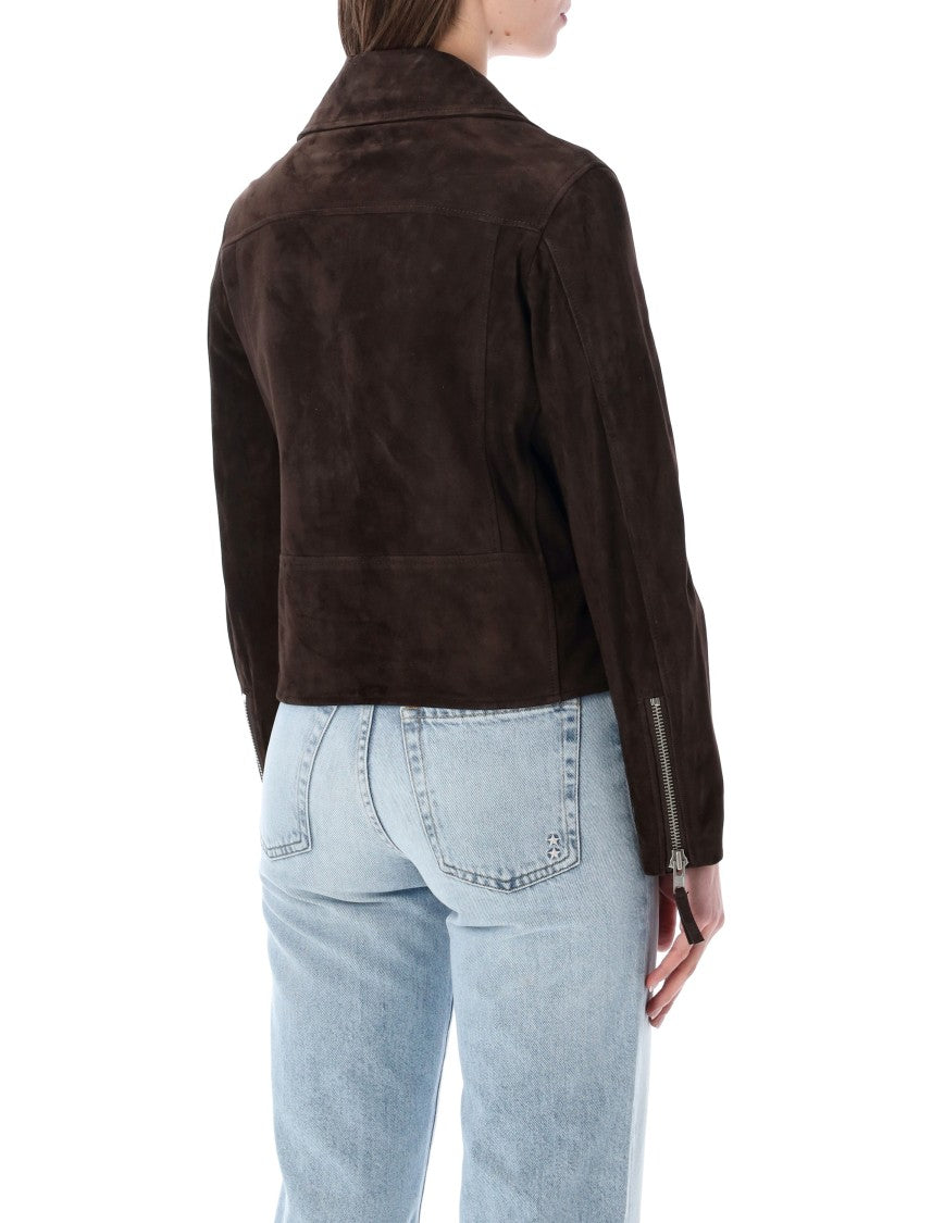 Sword Classic Chiodo Suede Cropped Biker Jacket