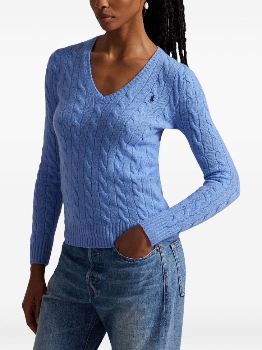 Polo Ralph Lauren Textured Cable Knit V-Neck Sweater