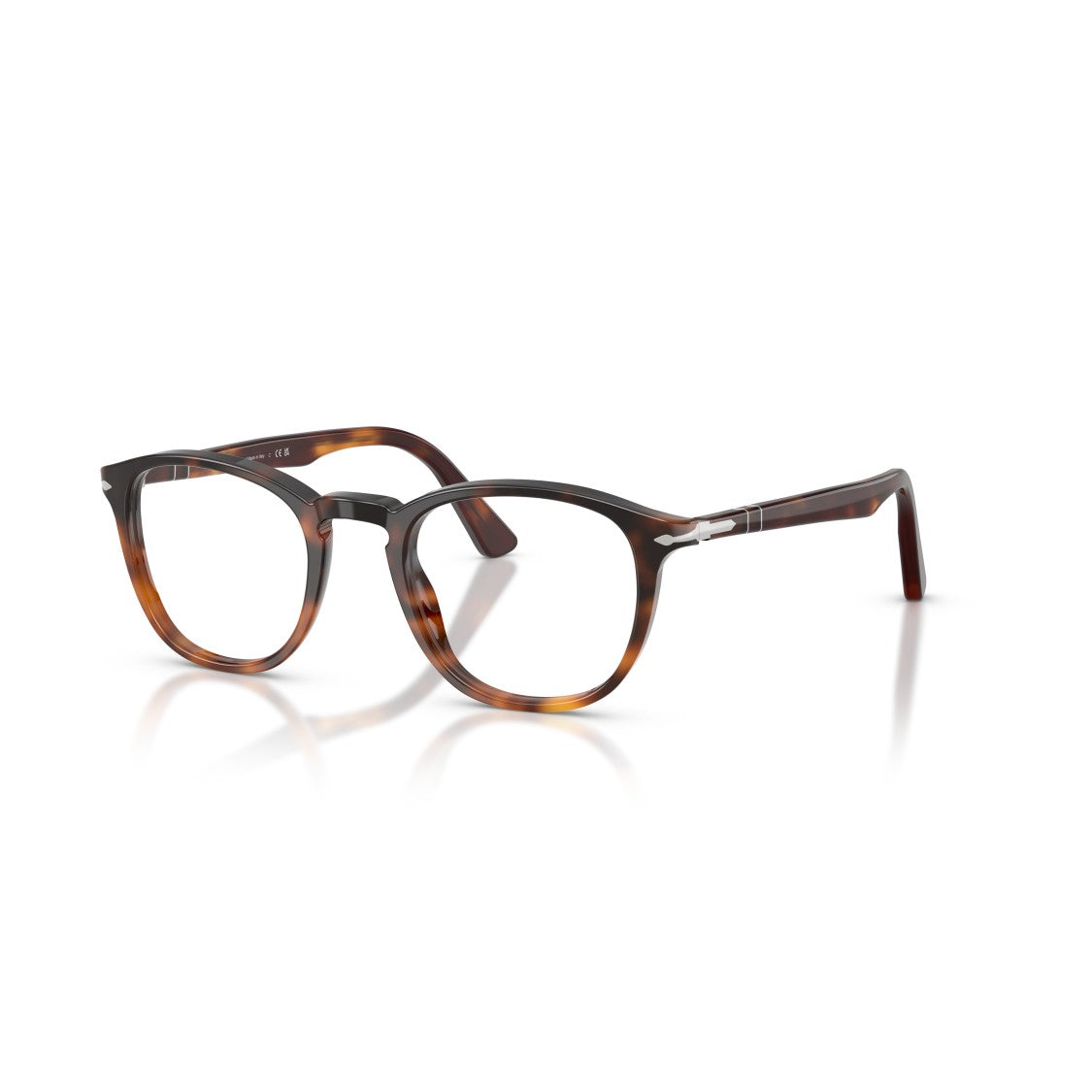 Persol 0Po3143v Round Acetate Eyeglasses With Tortoiseshell Pattern