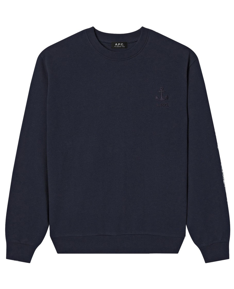 A.P.C. Relaxed-Fit Crewneck Sweatshirt With Subtle Logo Detail