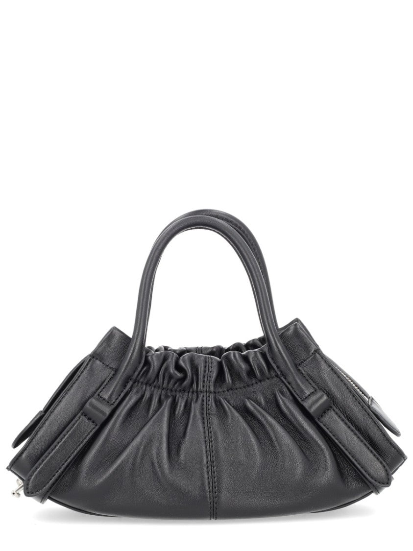 Marc Jacobs Ruched Design Small Satchel With Metallic Plaque