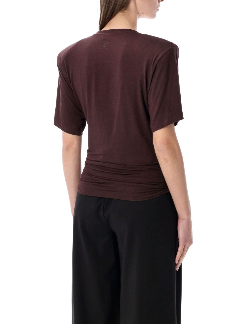 Magda Butrym Sculptural Knot Detail T-Shirt With Removable Shoulder Pads