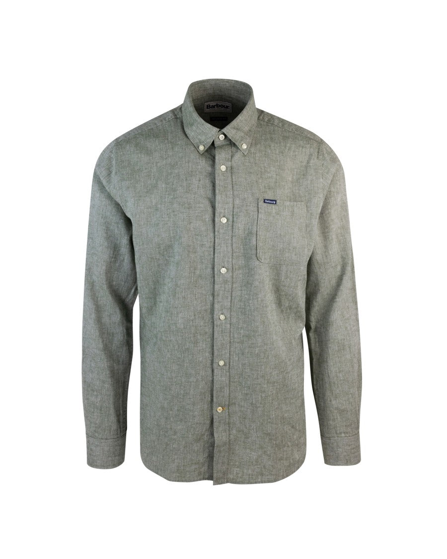 Barbour Button-Down Linen Blend Shirt