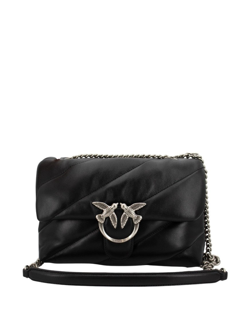 Pinko Black Soft Leather Shoulder Bag