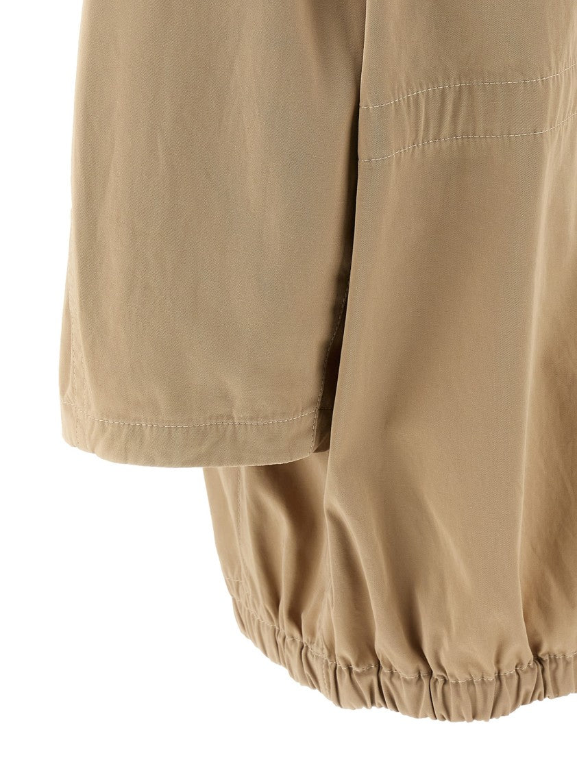 Lemaire Oversized Cotton Parka With Drawstring Crewneck