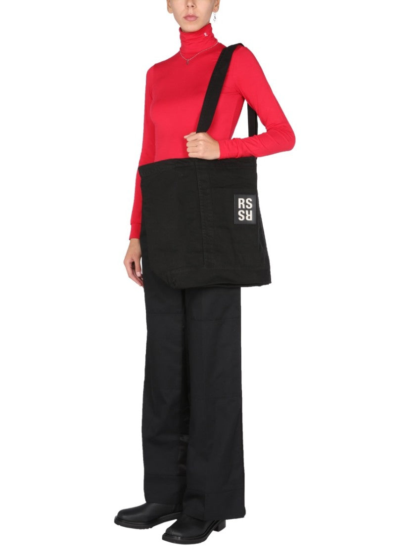 Raf Simons Fitted Turtleneck Sweater With Embroidered Detail