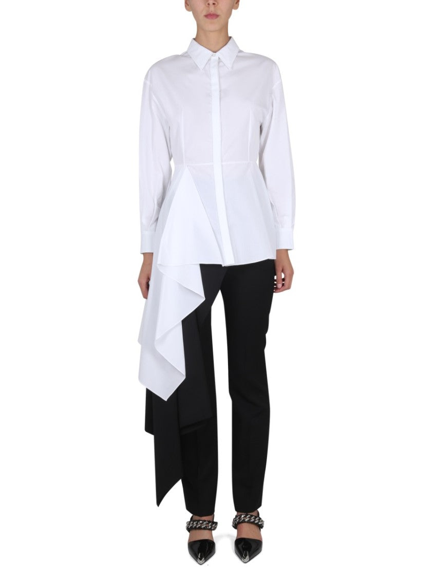 Alexander Mcqueen Dramatic Asymmetric Hem Shirt
