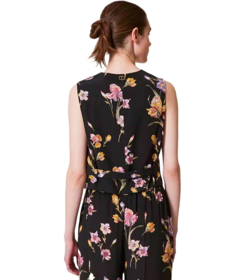 Twin-Set Black Floral Vest