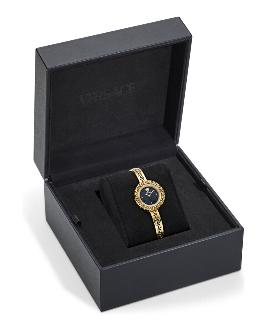 Versace Versace La Greca Bracelet Watch With Black Guilloche Dial