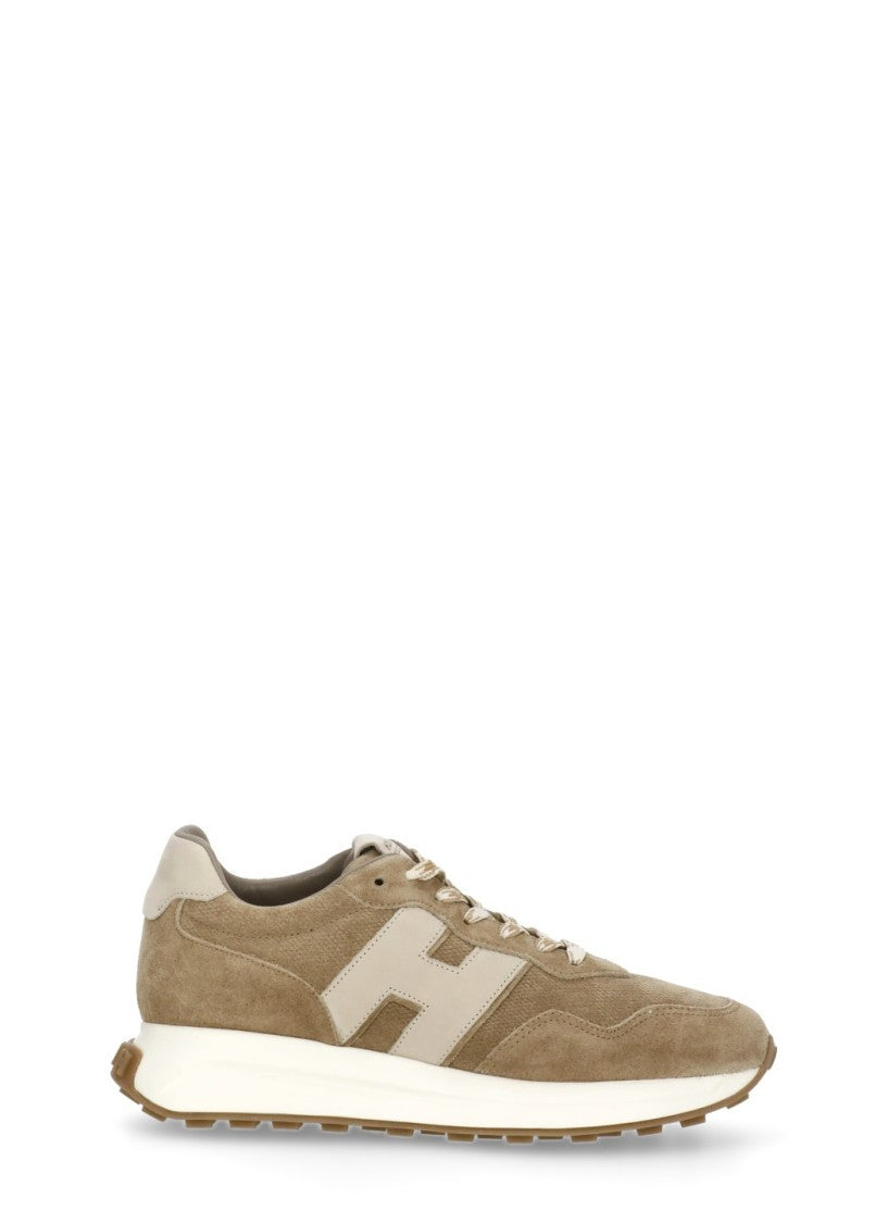 Hogan Brown Suede Low-Top Sneakers