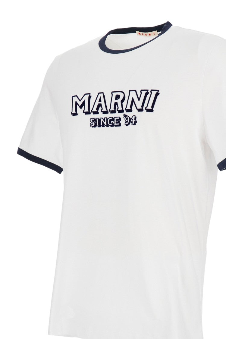 Marni Crew Neck T-Shirt With Front Logo