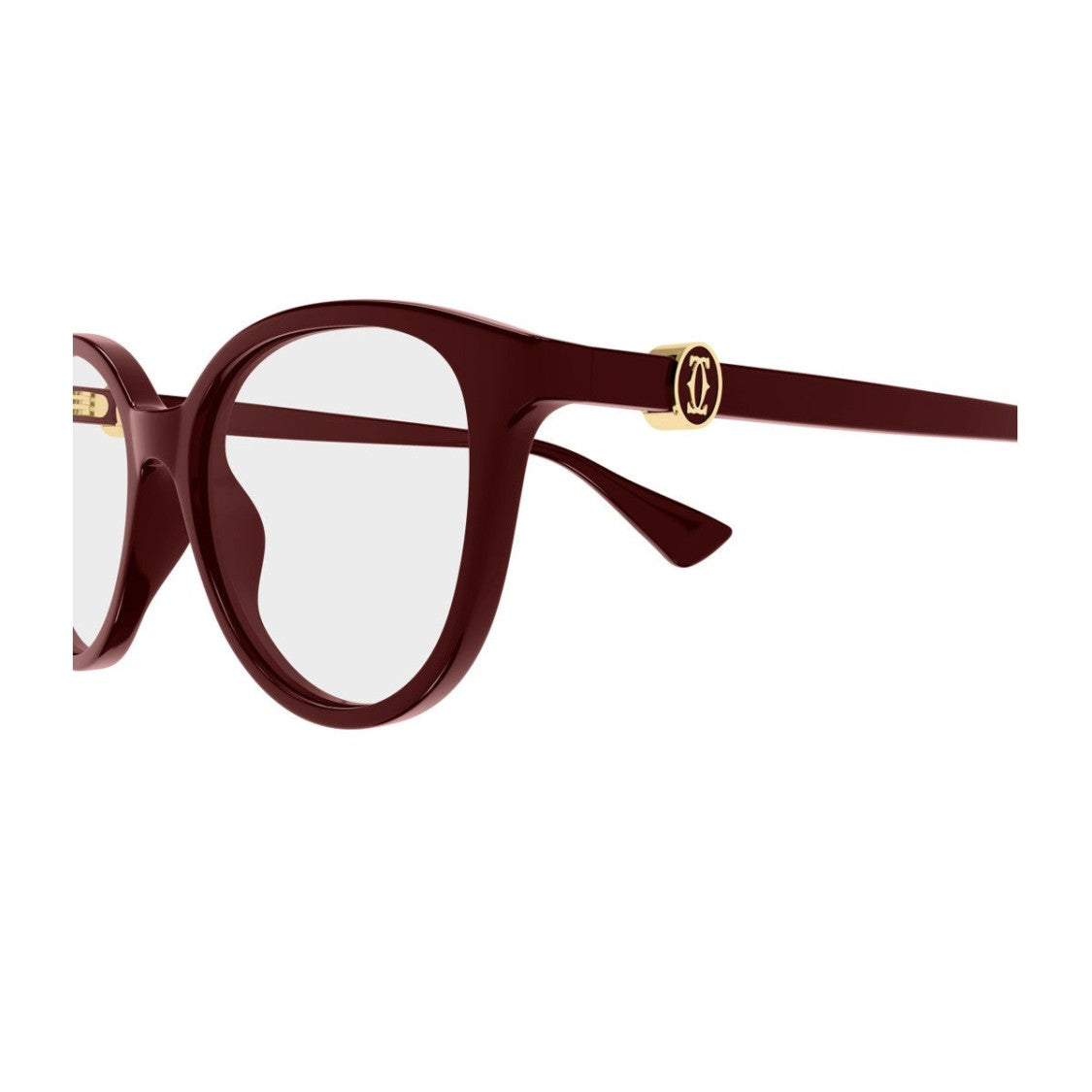 Cartier Bordeaux Double C De Cartier Acetate Round Sunglasses