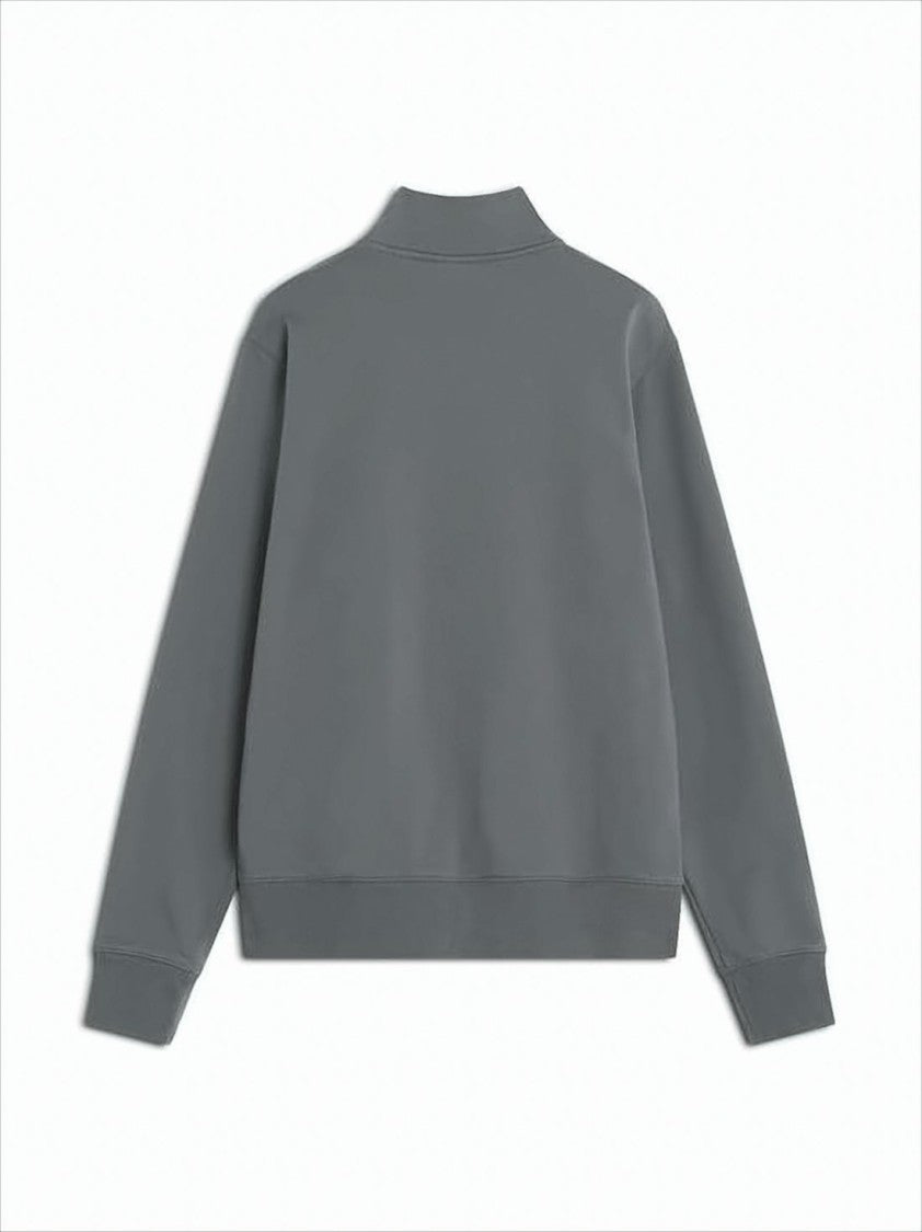 Maison Kitsuné Regular-Fit Grey Sweatshirt With Front Zipper