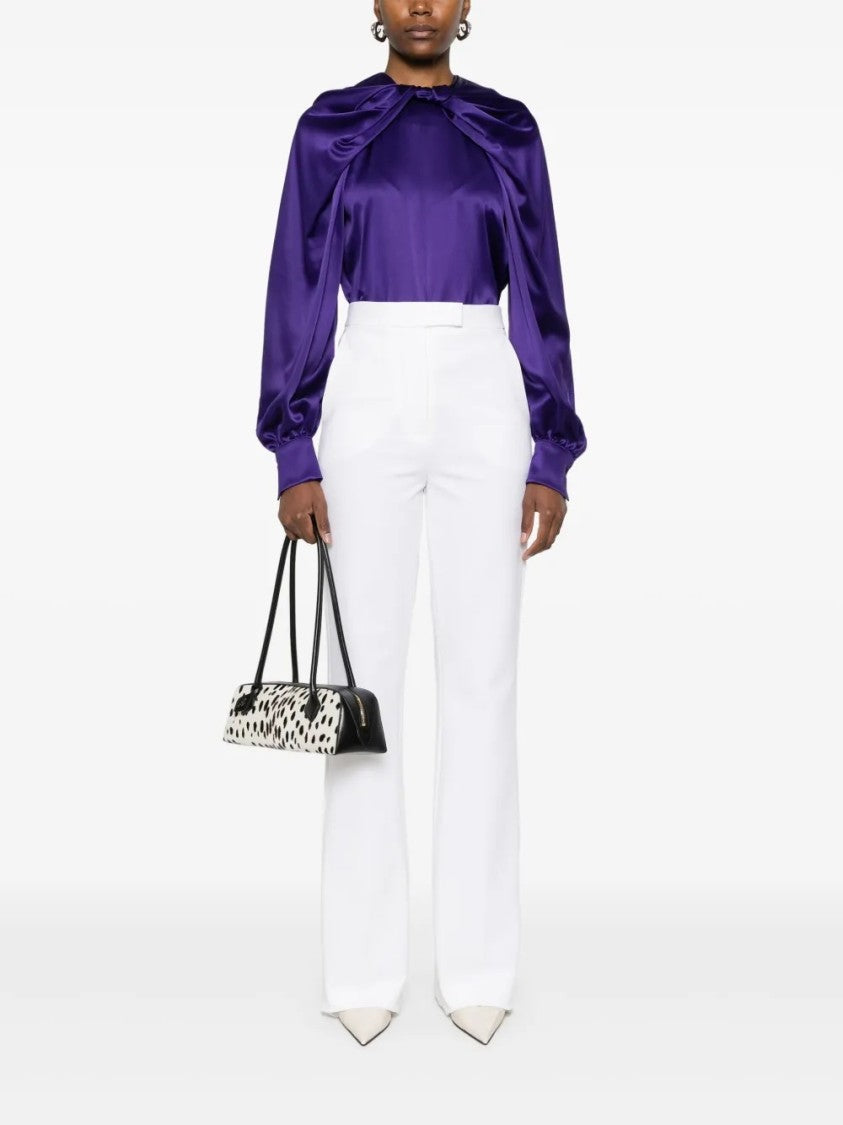 Max Mara High-Waisted Wide-Leg Trousers With Tailored Finish