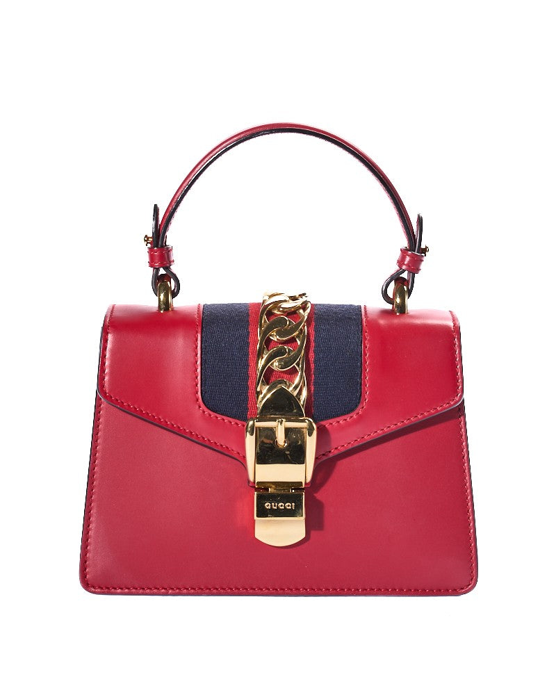 Gucci Silvye Mini Web Red