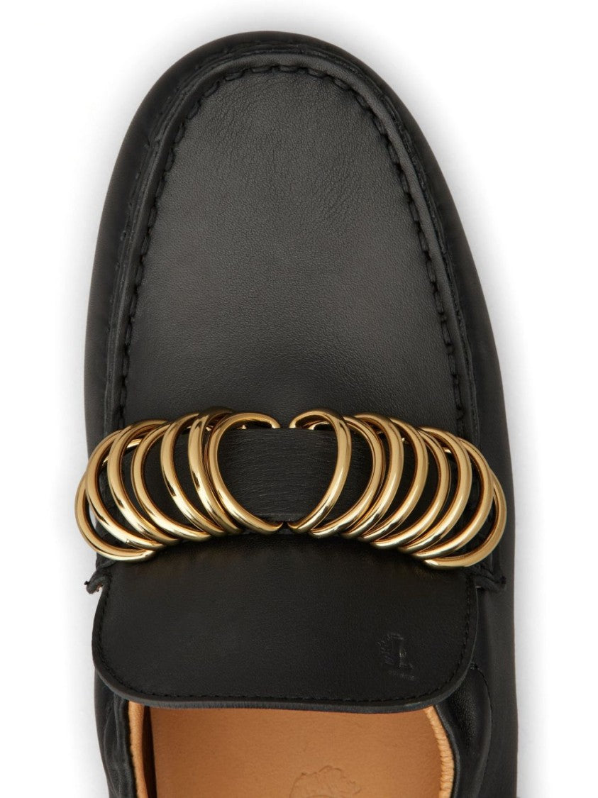 Tod's Slip-On Shoes With Striking Ring Embellishment