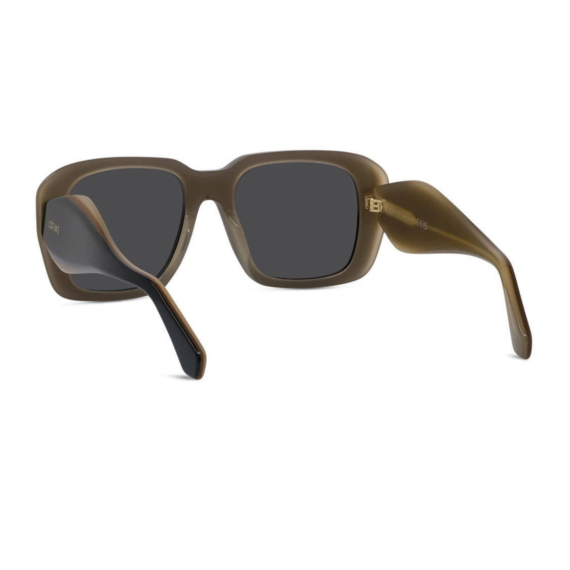 Loewe Black Honey-Edged Oversized Rectangular Sunglasses