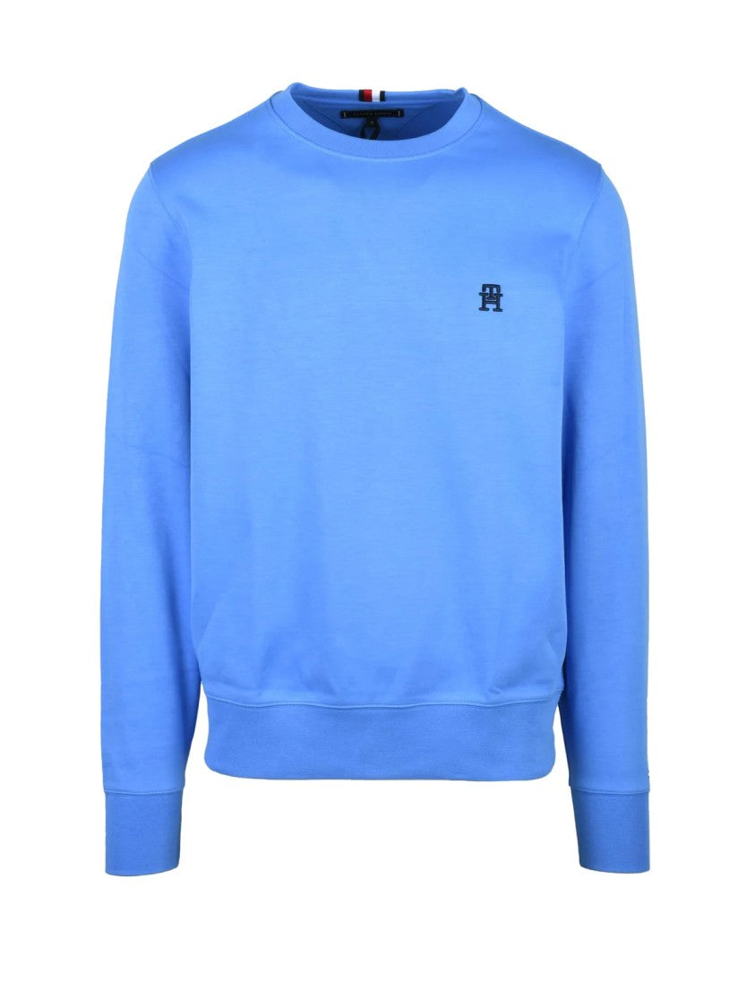 Tommy Hilfiger Light Blue Crewneck Cotton Sweatshirt