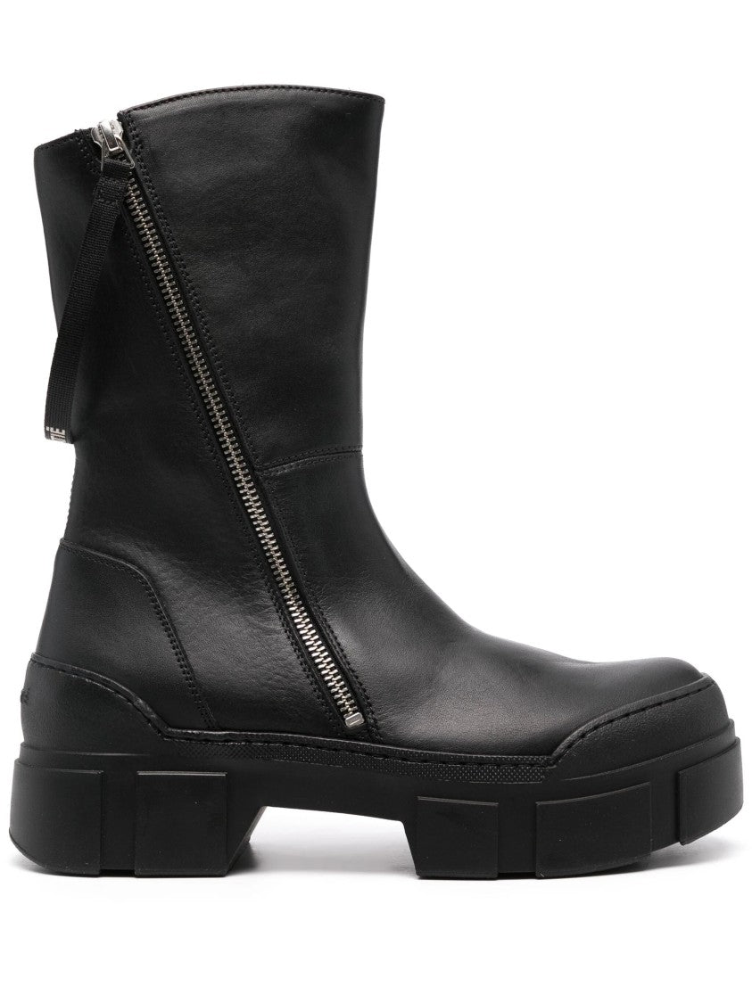 Vic Matié Chunky Platform Ankle Boots With Side Zipper