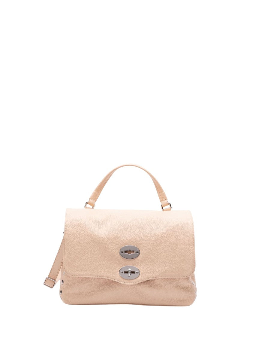 Zanellato Pink Pebbled Texture Turn Lock Shoulder Bag