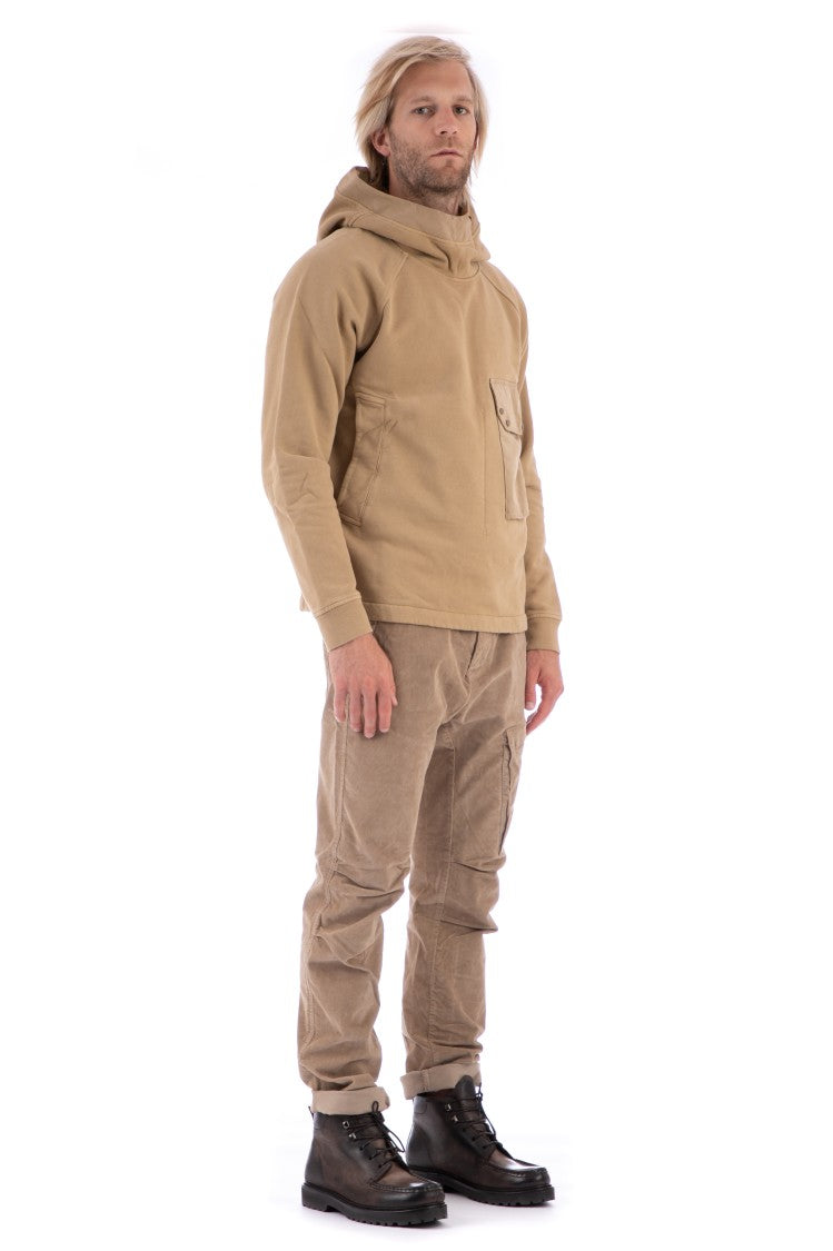 Ten C Ojj Detail Cotton Raglan Hoodie