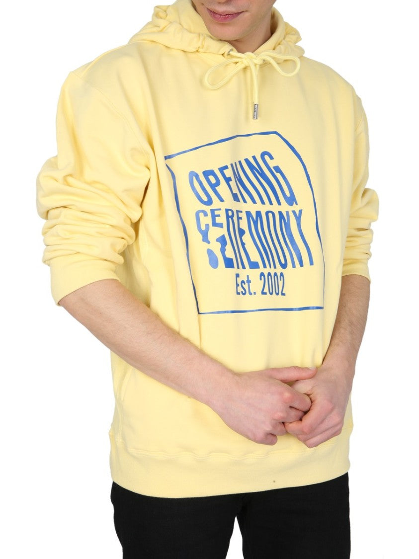 Opening Ceremony Pastel Yellow Hoodie With Drawstring