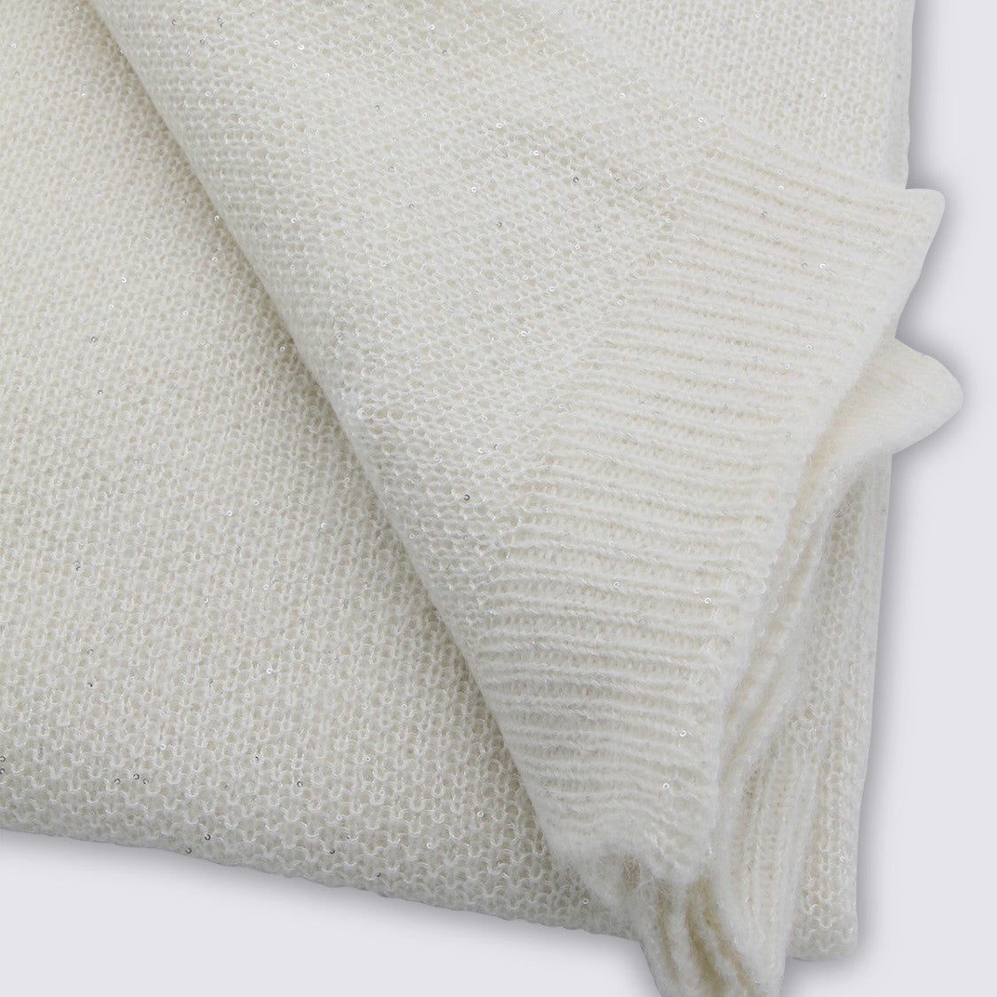 Fabiana Filippi White Sparkling Scarf