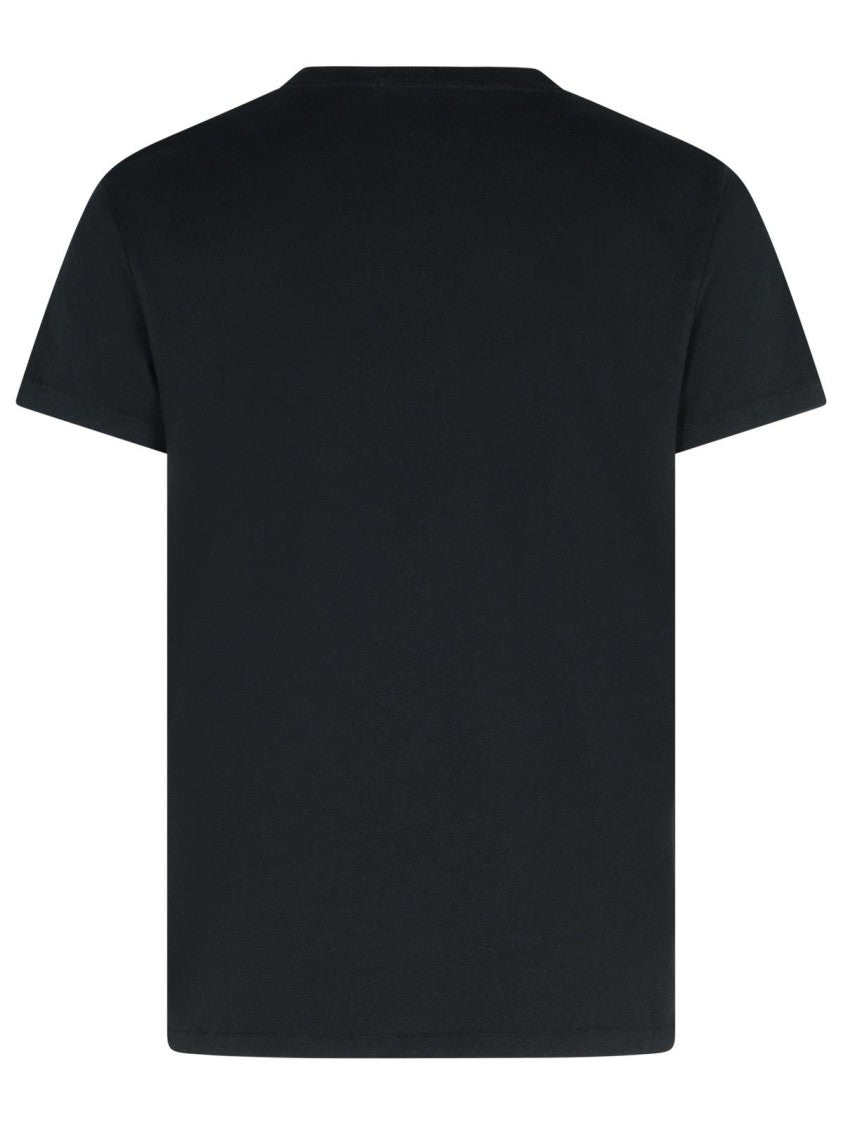 Tom Ford Ribbed Crew Neck Black Cotton T-Shirt