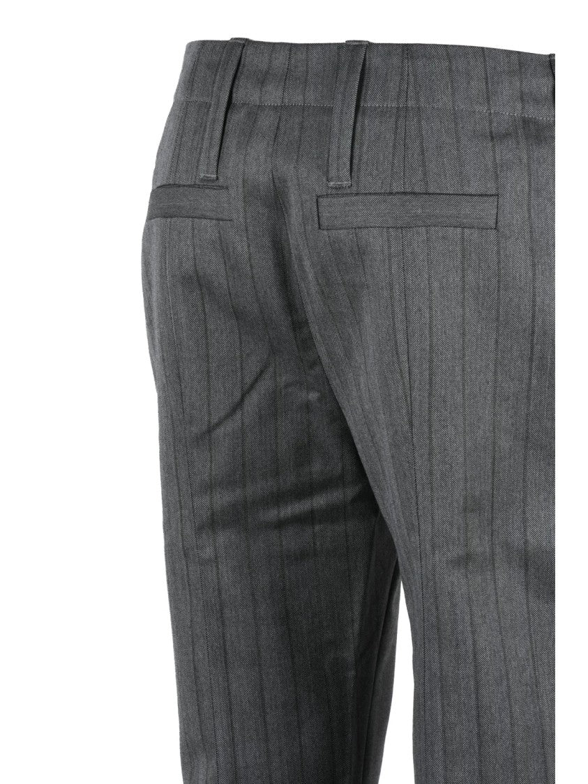 Alexander Mcqueen Grey Pinstripe Wool Pants