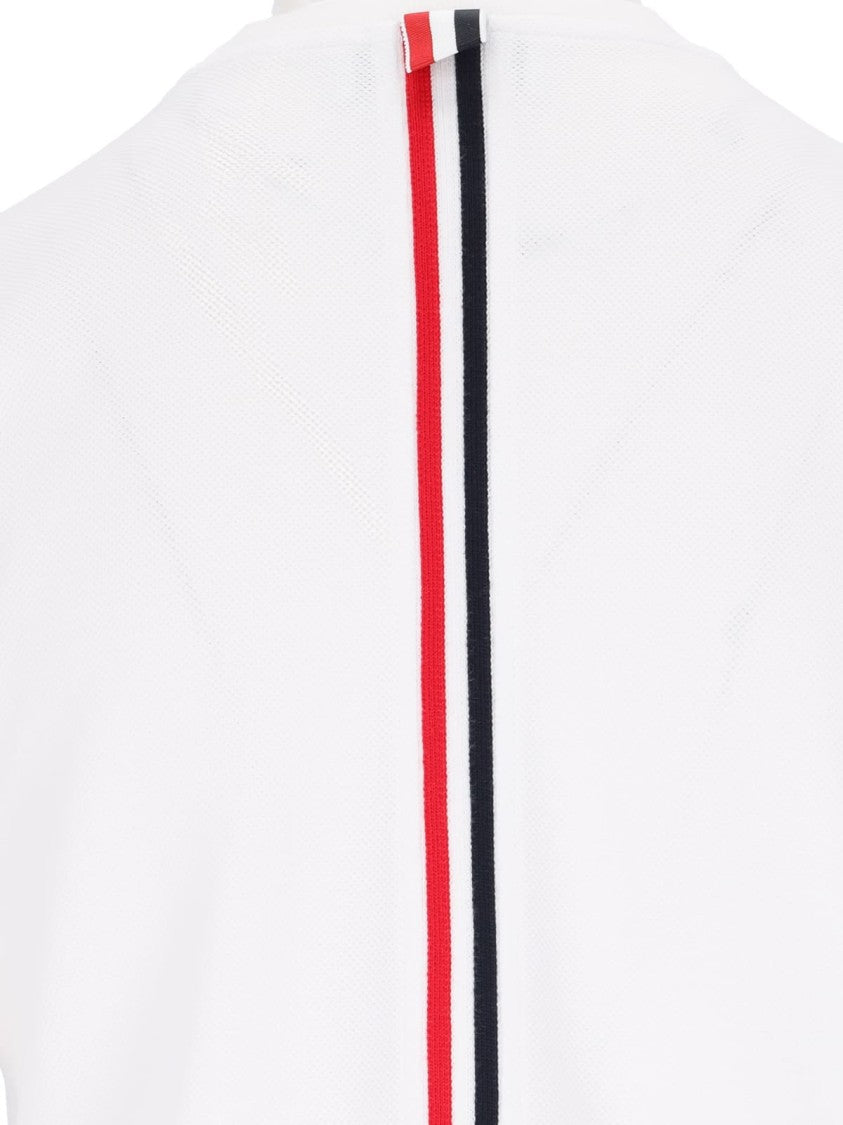 Thom Browne Logo T-Shirt, In White Cotton