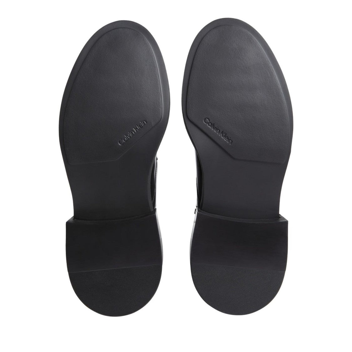 Calvin Klein Black Polished Zipper Closure Leather Ankle Boots