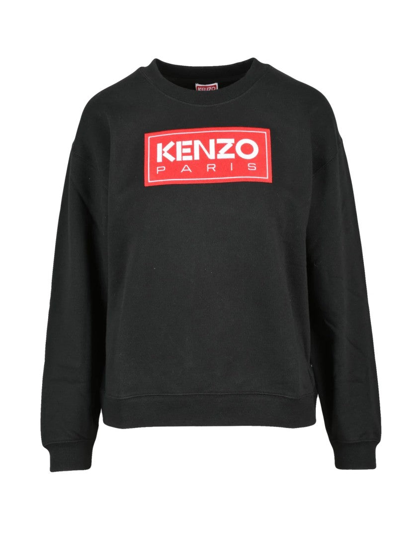 Kenzo Black Cotton Crewneck Regular Fit Sweatshirt
