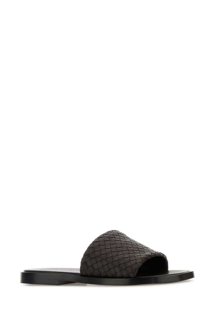 Bottega Veneta Chocolate Nappa Leather Slippers