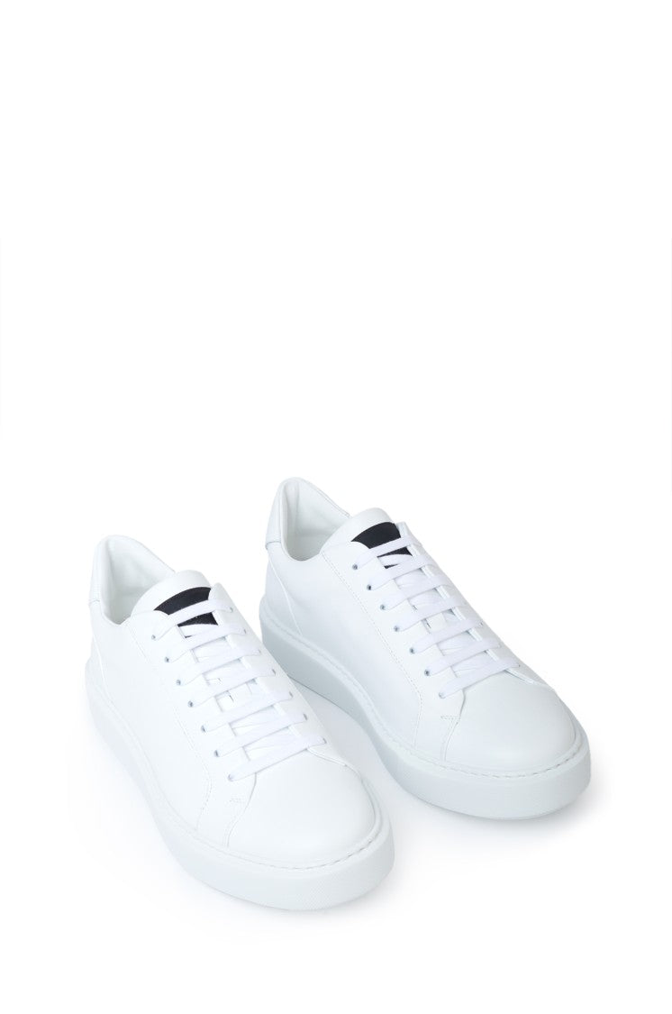 Gazzarrini X Michele Franzese Smooth Leather Low-Top Sneakers With Rubber Sole