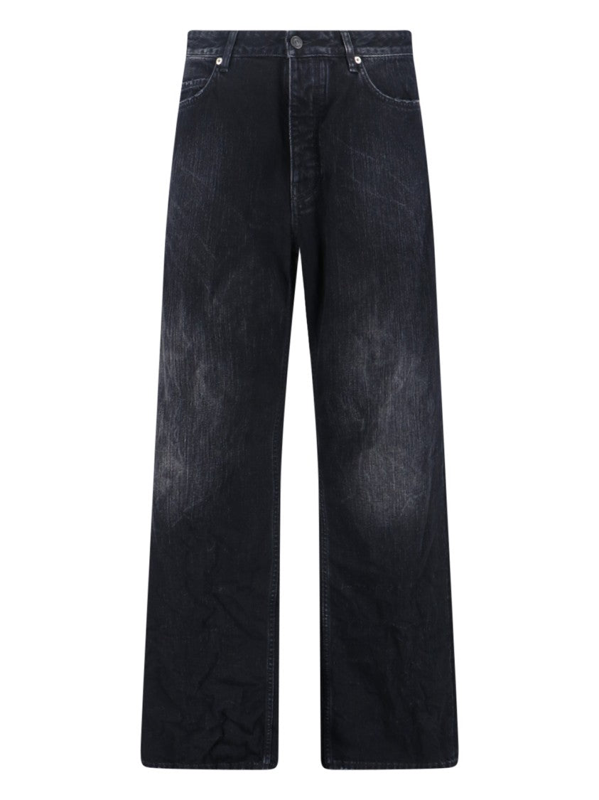Balenciaga Straight Jeans, In Black Denim