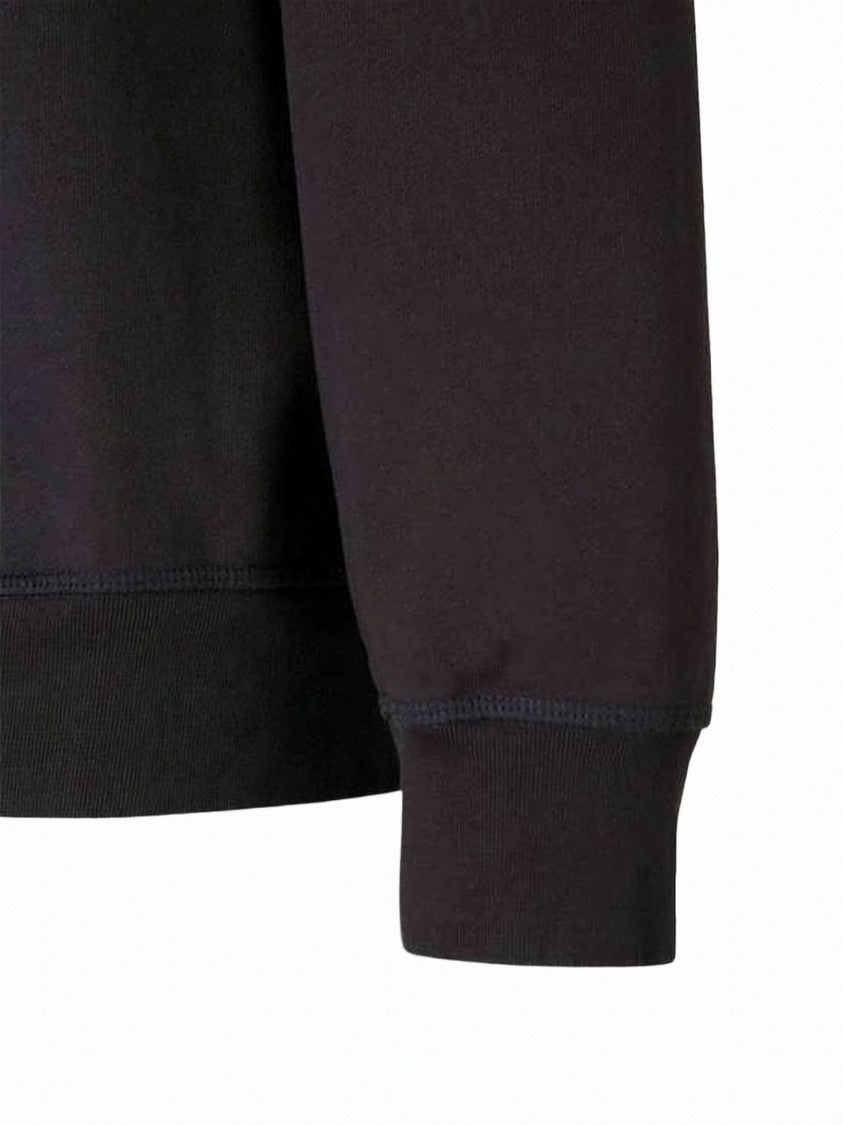 Ganni Relaxed Fit Black Hoodie With Graphic Print
