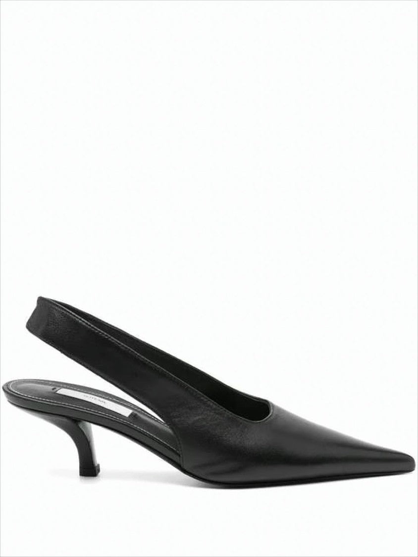 Totême Black Slingback Pumps With Pointed Toe