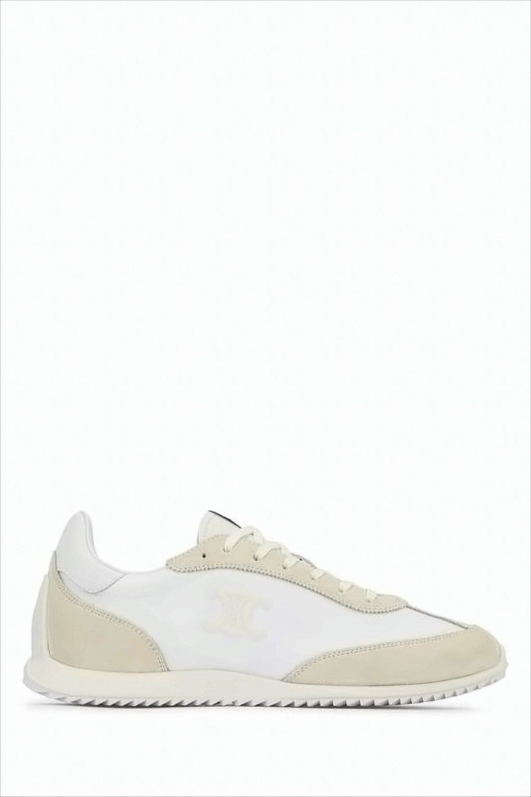 Celine Low-Profile Minimalist Sneakers With Suede Overlays