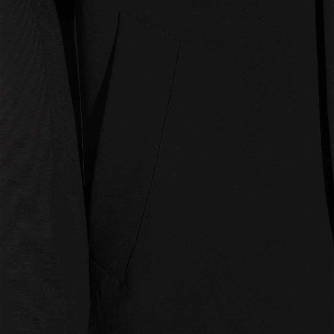 Montecore Minimalist Black Coat With Stand Collar