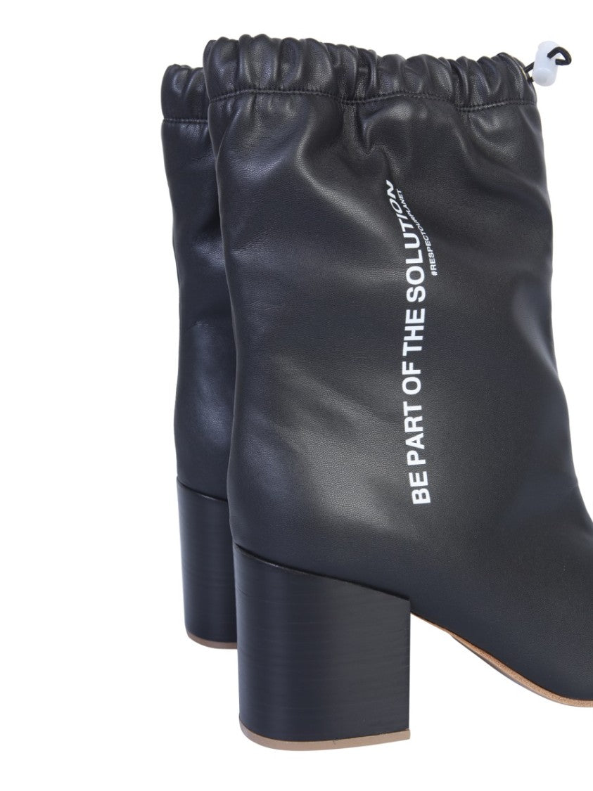 Forward Ankle Boots With Adjustable Coulisse Closure