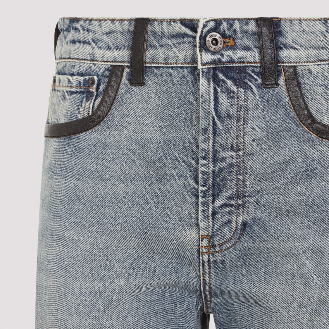 Miu Miu Light Blue Cotton Jeans