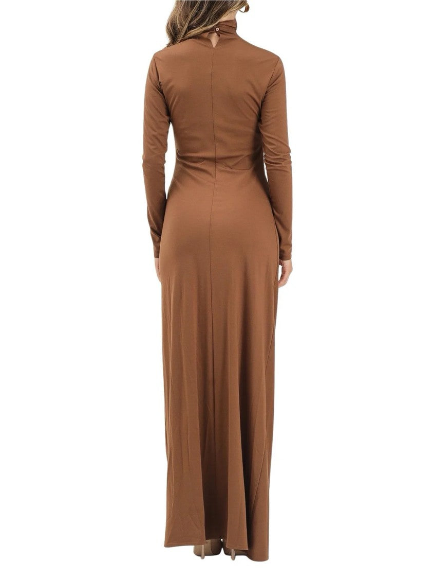 Mar De Margaritas Mar De Margaritas Stretch Dress With Side Slit And Ruched Detail
